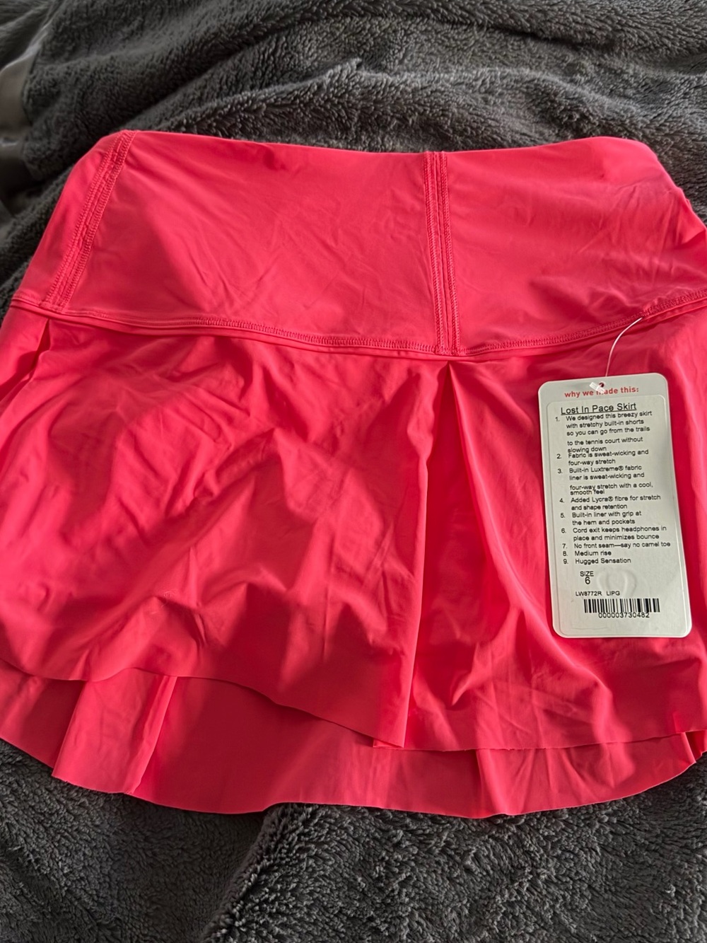 lululemon athletica Lipstick Pink Run/Train Mini Skirt